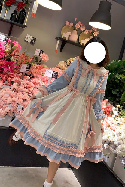 Gothic Lolita Dress - Sweetheart Puff, 2 Colors, Plus Size, Ruffled, Long Sleeves - additional product view 3