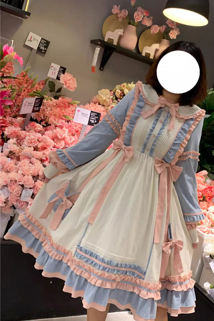 Gothic Lolita Dress - Sweetheart Puff, 2 Colors, Plus Size, Ruffled, Long Sleeves - additional product view 5