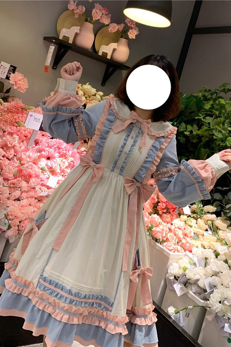 Gothic Lolita Dress - Sweetheart Puff, 2 Colors, Plus Size, Ruffled, Long Sleeves - additional product view 6