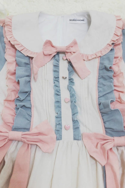 Gothic Lolita Dress - Sweetheart Puff, 2 Colors, Plus Size, Ruffled, Long Sleeves - additional product view 12