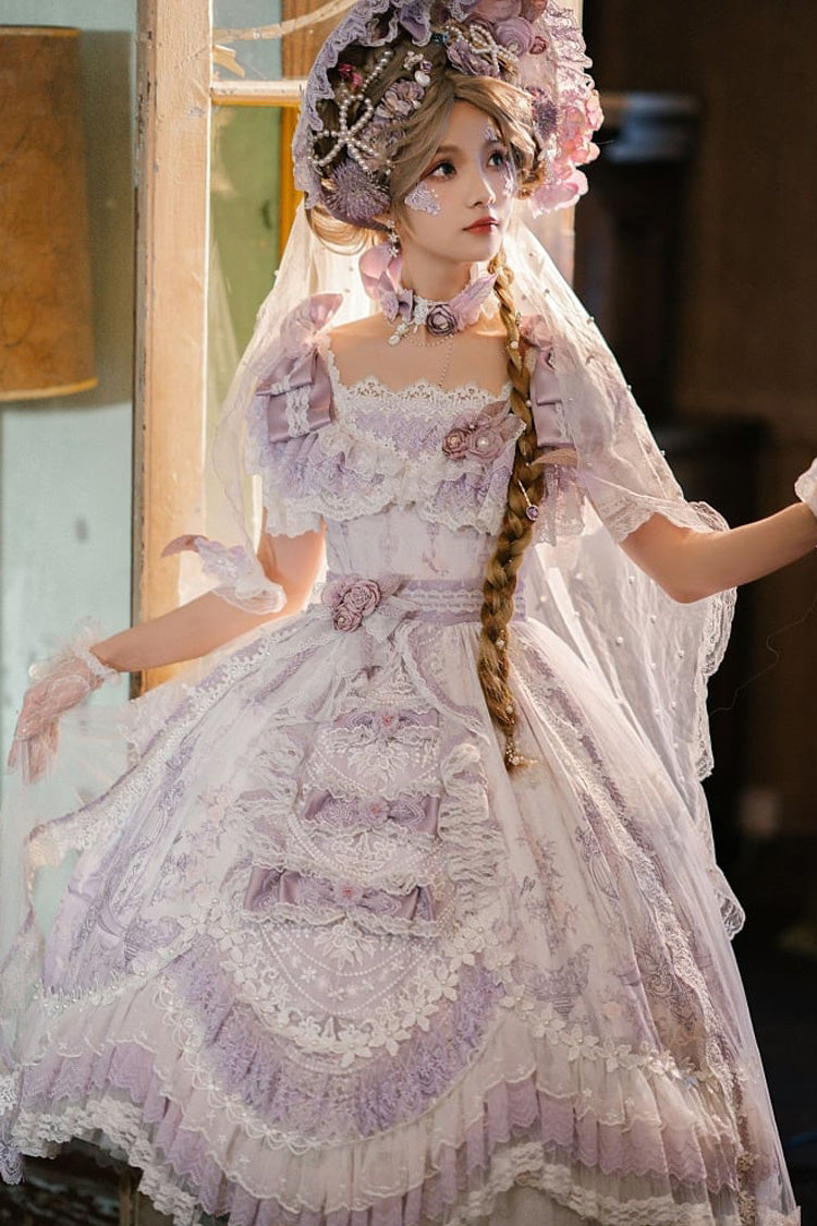 Gothic Lolita Dress - The Key To The Secret Realm, Purple, Detachable Detail, Sweet Style - additional product view 2