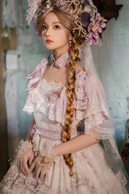 Gothic Lolita Dress - The Key To The Secret Realm, Purple, Detachable Detail, Sweet Style - additional product view 5