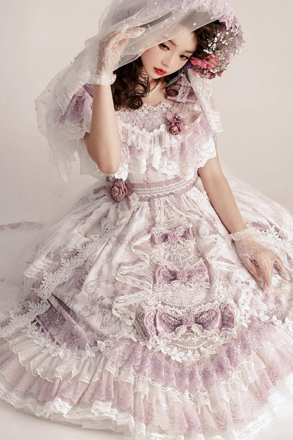 Gothic Lolita Dress - The Key To The Secret Realm, Purple, Detachable Detail, Sweet Style - additional product view 8