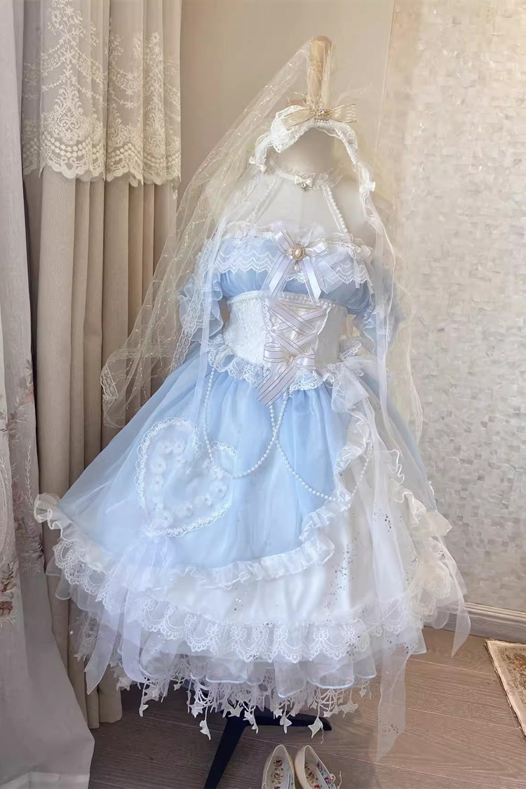 Gothic Lolita Dress - The Little Mermaid, 2 Colors, Bow Detail, Halterneck, Sweet Style - additional product view 3