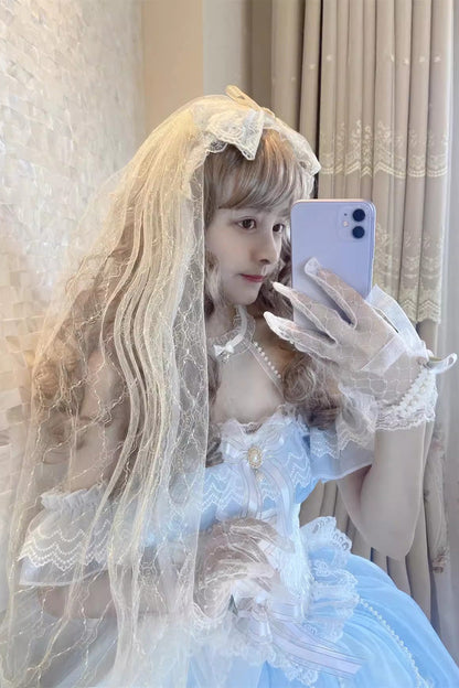 Gothic Lolita Dress - The Little Mermaid, 2 Colors, Bow Detail, Halterneck, Sweet Style - additional product view 4