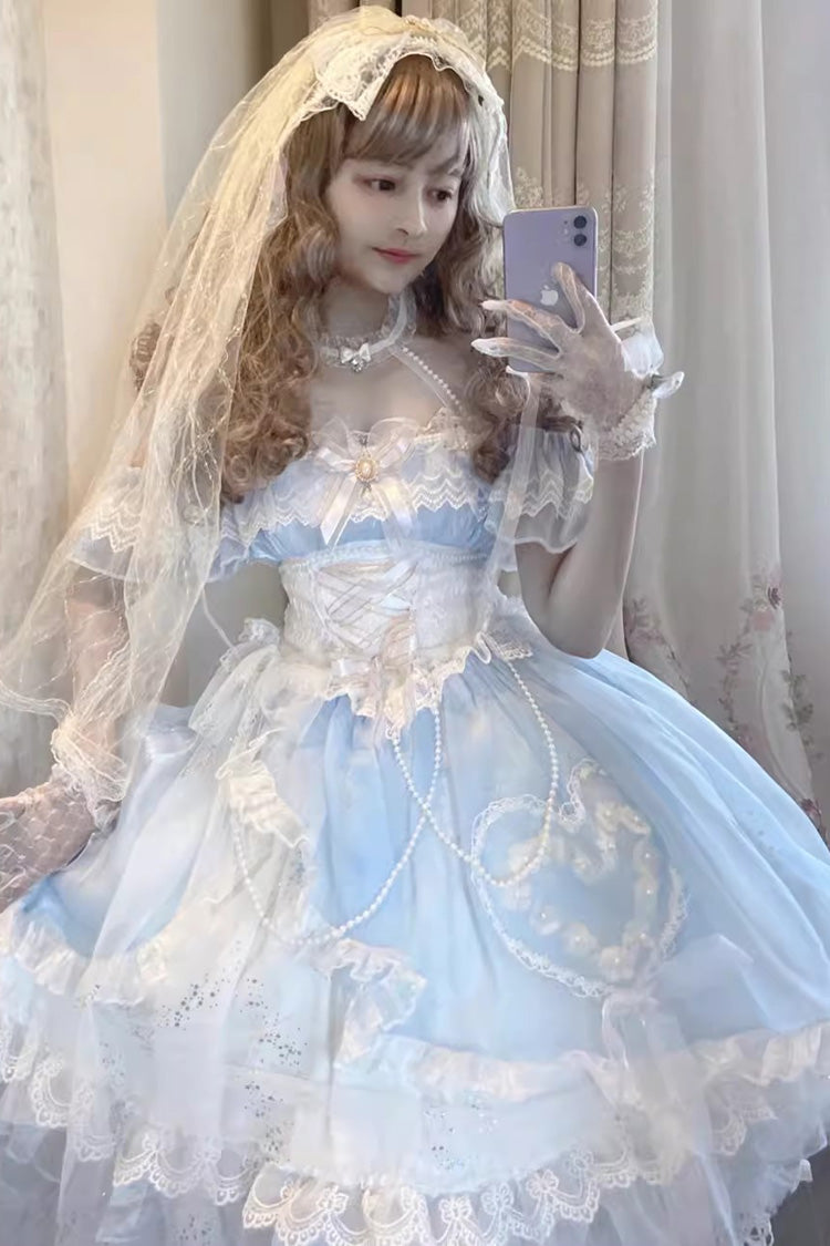 Gothic Lolita Dress - The Little Mermaid, 2 Colors, Bow Detail, Halterneck, Sweet Style - main product image