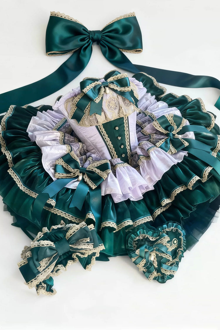 Gothic Lolita Dress - The Little Mermaid's Tears, 2 Colors, Lace Trim, Ruffled, Layered - additional product view 3