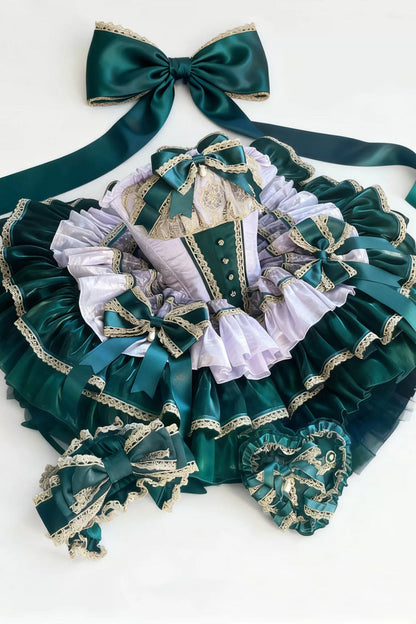 Gothic Lolita Dress - The Little Mermaid's Tears, 2 Colors, Lace Trim, Ruffled, Layered - additional product view 3