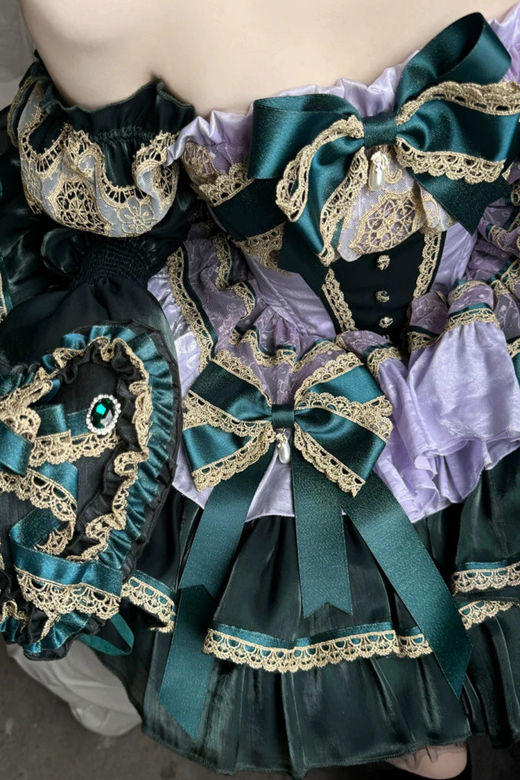 Gothic Lolita Dress - The Little Mermaid's Tears, 2 Colors, Lace Trim, Ruffled, Layered - additional product view 5