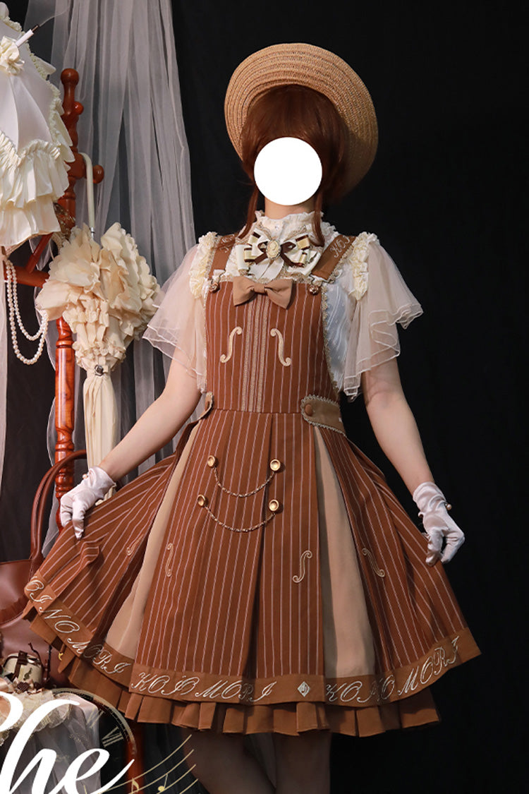 Gothic Lolita Dress - The Violin, 2 Colors, Bow Detail, Lace Trim, Ruffled - additional product view 2