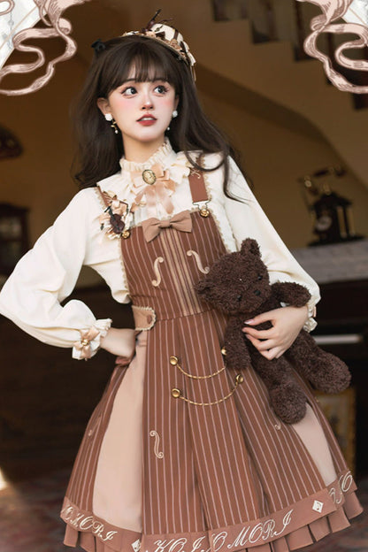 Gothic Lolita Dress - The Violin, 2 Colors, Bow Detail, Lace Trim, Ruffled - additional product view 3