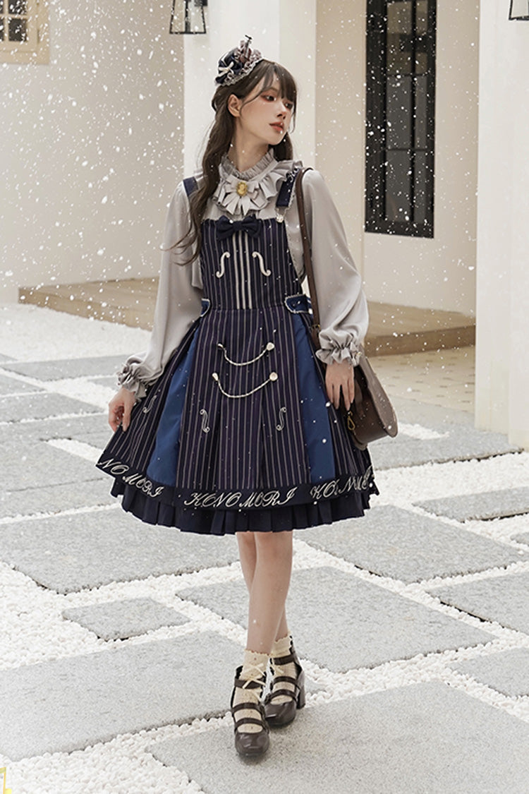 Gothic Lolita Dress - The Violin, 2 Colors, Bow Detail, Lace Trim, Ruffled - additional product view 6
