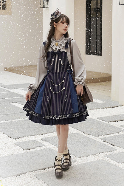 Gothic Lolita Dress - The Violin, 2 Colors, Bow Detail, Lace Trim, Ruffled - additional product view 6