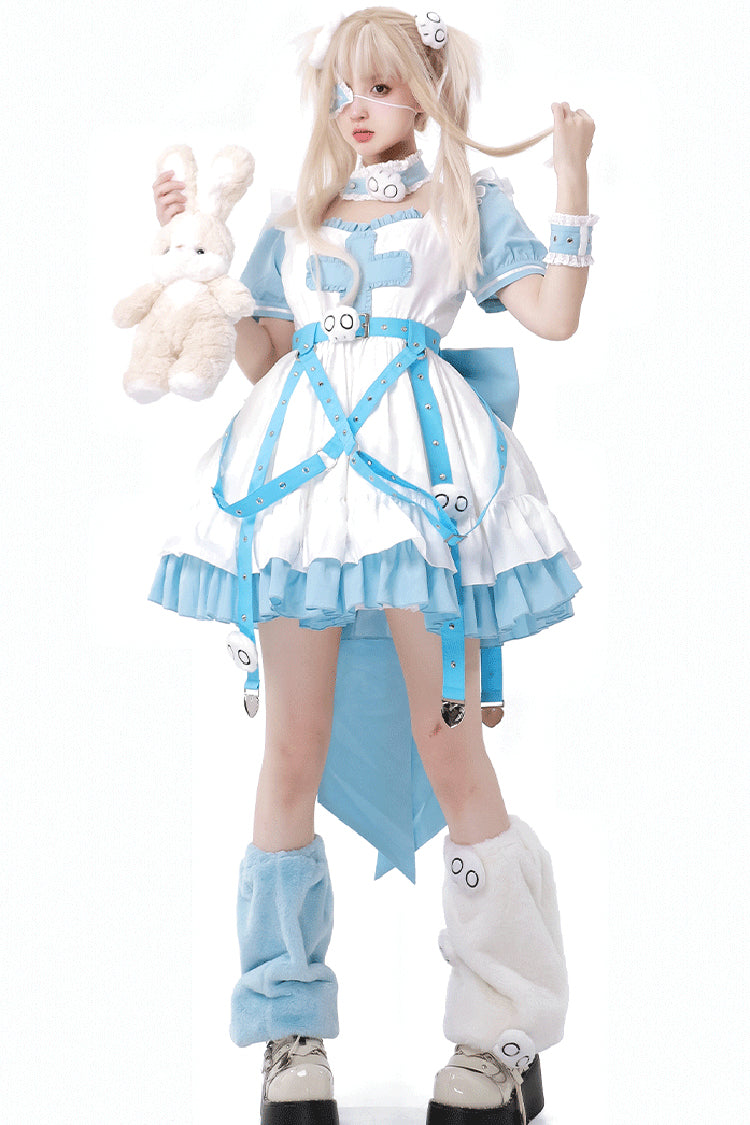 Gothic Lolita Dress - Treatment Room, 2 Colors, Embroidered, Bow Detail, Lace Trim - additional product view 2