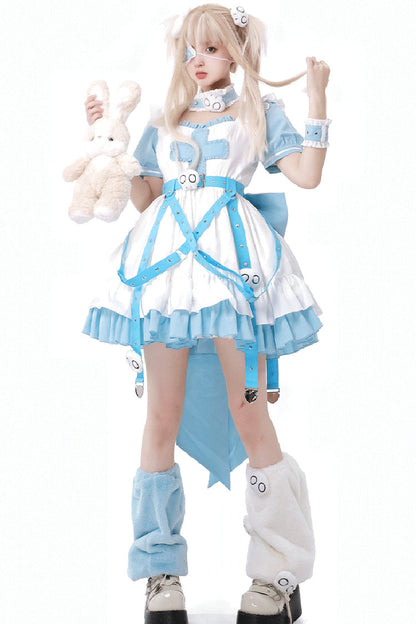 Gothic Lolita Dress - Treatment Room, 2 Colors, Embroidered, Bow Detail, Lace Trim - additional product view 2