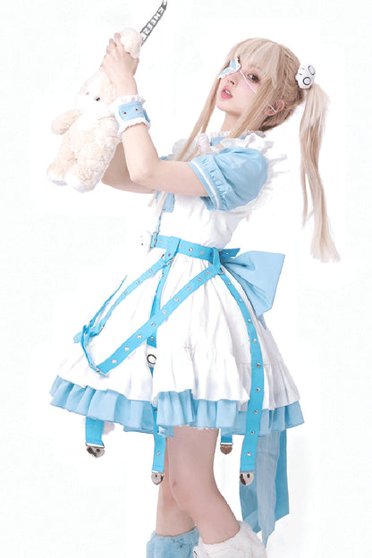Gothic Lolita Dress - Treatment Room, 2 Colors, Embroidered, Bow Detail, Lace Trim - additional product view 4