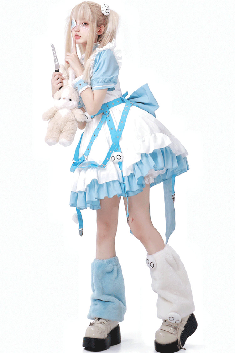 Gothic Lolita Dress - Treatment Room, 2 Colors, Embroidered, Bow Detail, Lace Trim - additional product view 6