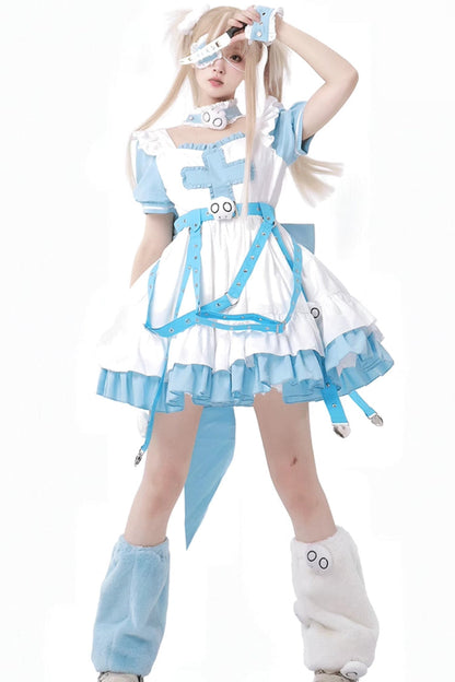 Gothic Lolita Dress - Treatment Room, 2 Colors, Embroidered, Bow Detail, Lace Trim - additional product view 7