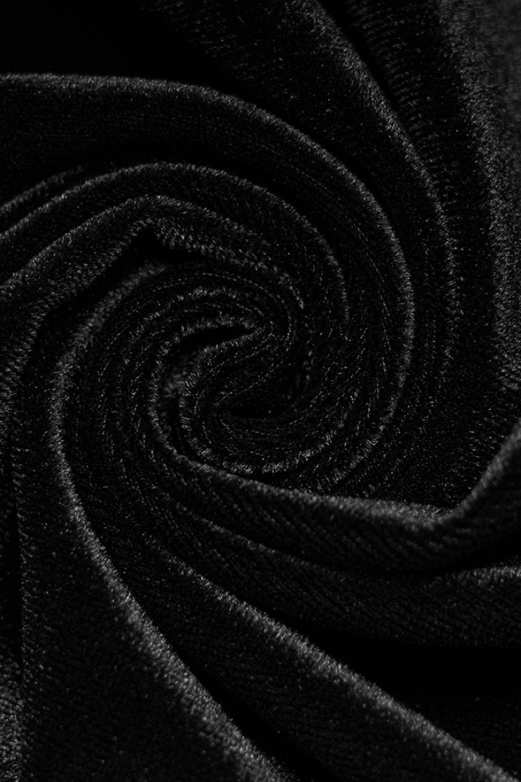 Gothic Lolita Dress - Trumpet Stitching Lace Irregular, 2 Colors, Stand Collar, Lace Trim - additional product view 7
