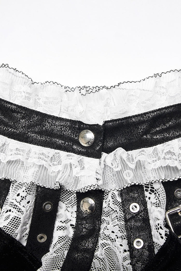 Gothic Lolita Dress - Trumpet Stitching Lace Irregular, 2 Colors, Stand Collar, Lace Trim - additional product view 13