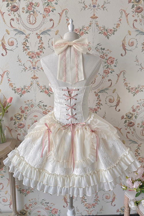 Gothic Lolita Dress - Tube Top, 2 Colors, Sweet Style, Ruffled, Layered - additional product view 6