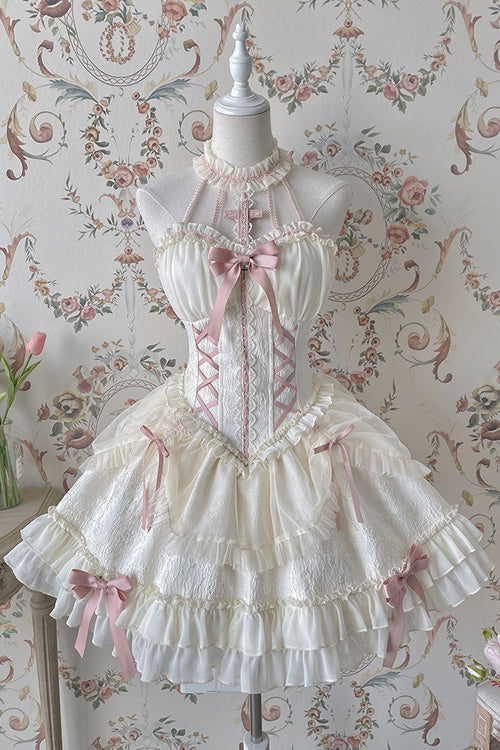 Gothic Lolita Dress - Tube Top, 2 Colors, Sweet Style, Ruffled, Layered - main product image