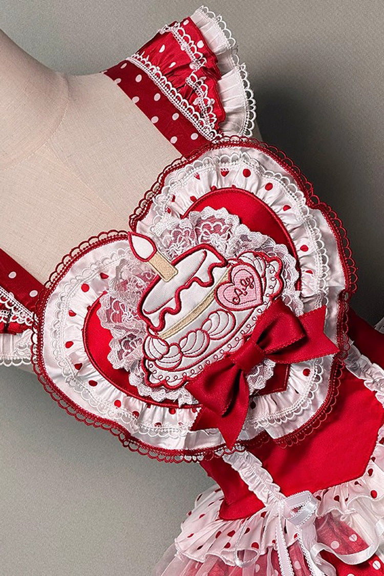 Gothic Lolita Dress - Twin Bears, 2 Colors, Printed, Sweet Style, Bow Detail - additional product view 5