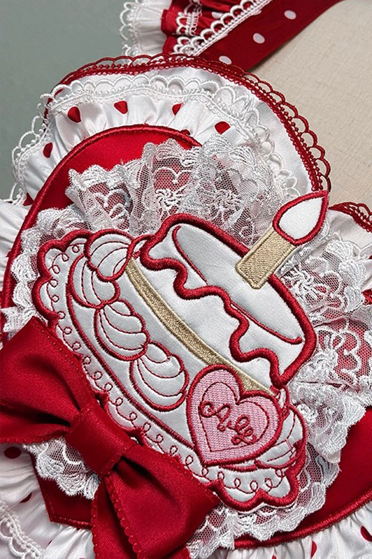 Gothic Lolita Dress - Twin Bears, 2 Colors, Printed, Sweet Style, Bow Detail - additional product view 6