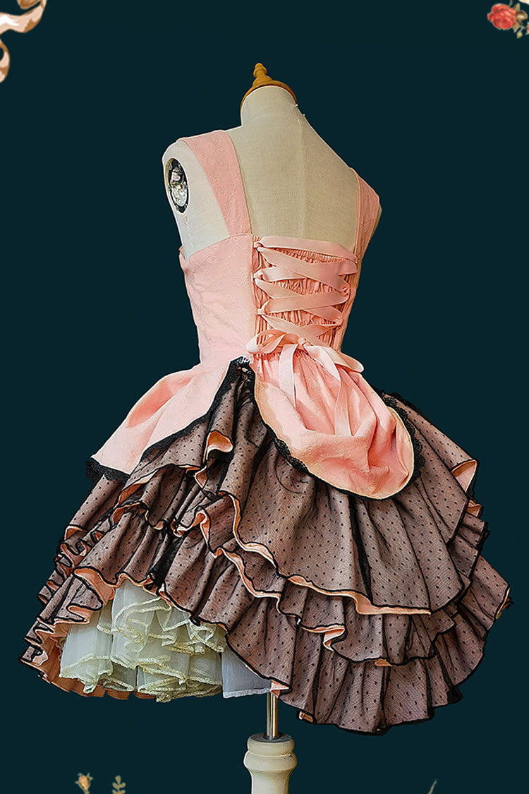 Gothic Lolita Dress - Waltz, 2 Colors, Lace Trim, Ruffled, Layered - additional product view 2
