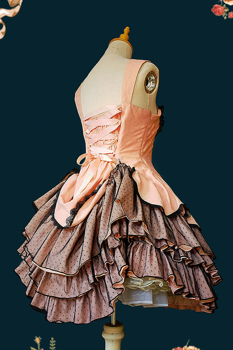 Gothic Lolita Dress - Waltz, 2 Colors, Lace Trim, Ruffled, Layered - additional product view 3