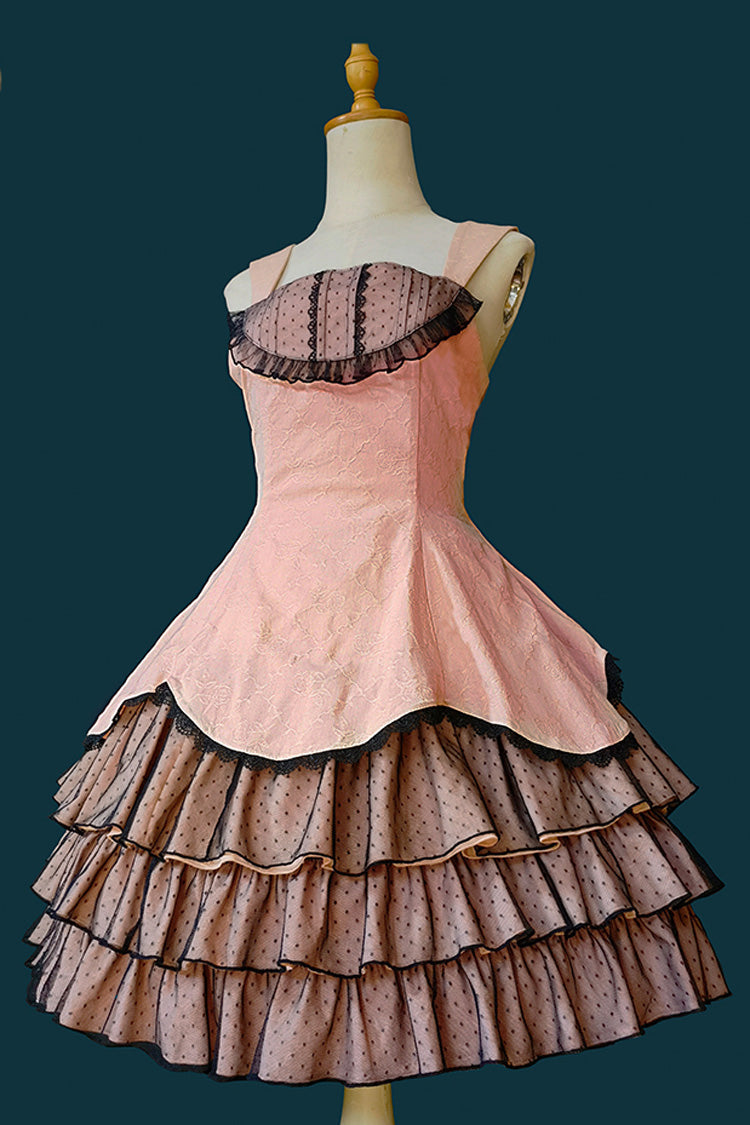Gothic Lolita Dress - Waltz, 2 Colors, Lace Trim, Ruffled, Layered - main product image