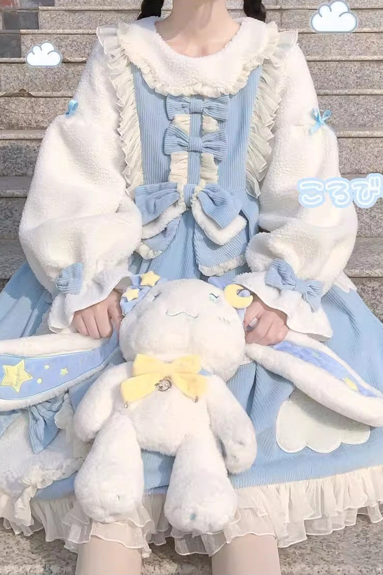 Gothic Lolita Dress - Winter Clouds Clear Up, 2 Colors, Long Sleeves, Sweet Style - additional product view 4