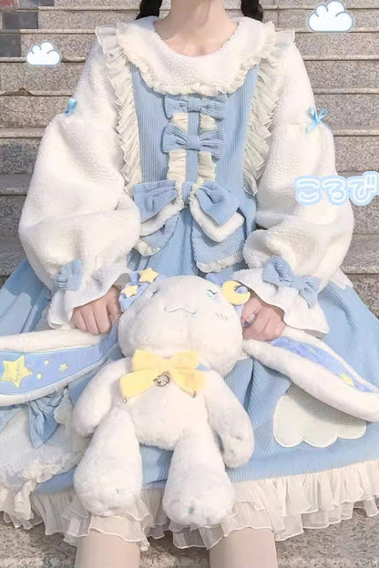 Gothic Lolita Dress - Winter Clouds Clear Up, 2 Colors, Long Sleeves, Sweet Style - additional product view 4
