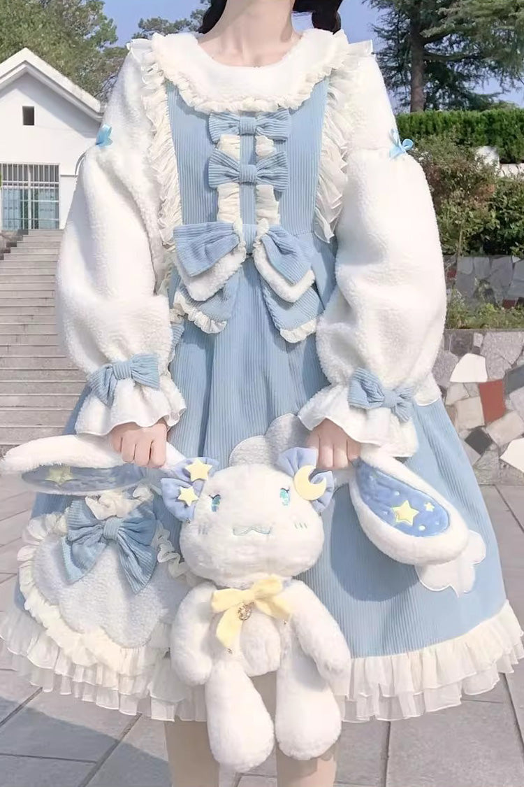 Gothic Lolita Dress - Winter Clouds Clear Up, 2 Colors, Long Sleeves, Sweet Style - additional product view 5