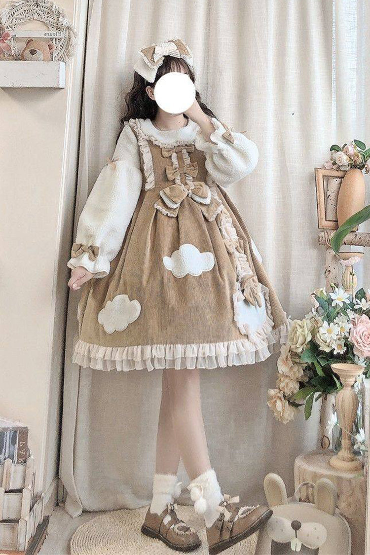 Gothic Lolita Dress - Winter Clouds Clear Up, 2 Colors, Long Sleeves, Sweet Style - additional product view 9