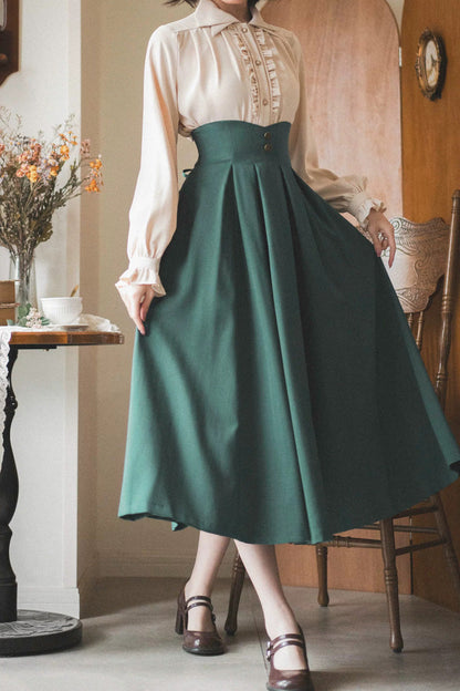 Gothic Lolita Skirt - Basket Of The Forest, 4 Colors, High Waist, Classic Style - additional product view 2