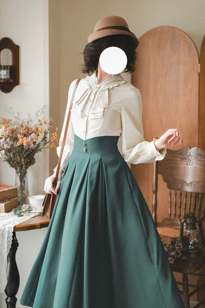 Gothic Lolita Skirt - Basket Of The Forest, 4 Colors, High Waist, Classic Style - additional product view 4