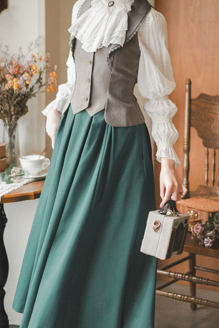 Gothic Lolita Skirt - Basket Of The Forest, 4 Colors, High Waist, Classic Style - additional product view 6