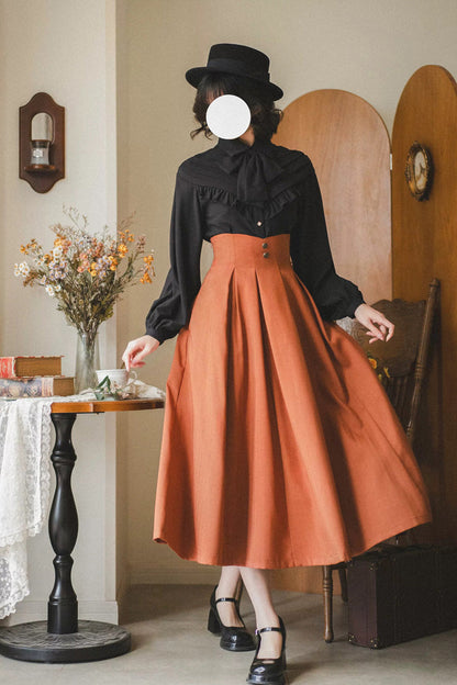 Gothic Lolita Skirt - Basket Of The Forest, 4 Colors, High Waist, Classic Style - additional product view 9
