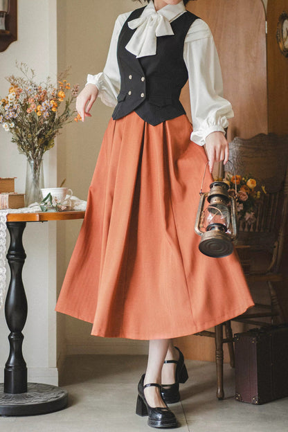Gothic Lolita Skirt - Basket Of The Forest, 4 Colors, High Waist, Classic Style - additional product view 10