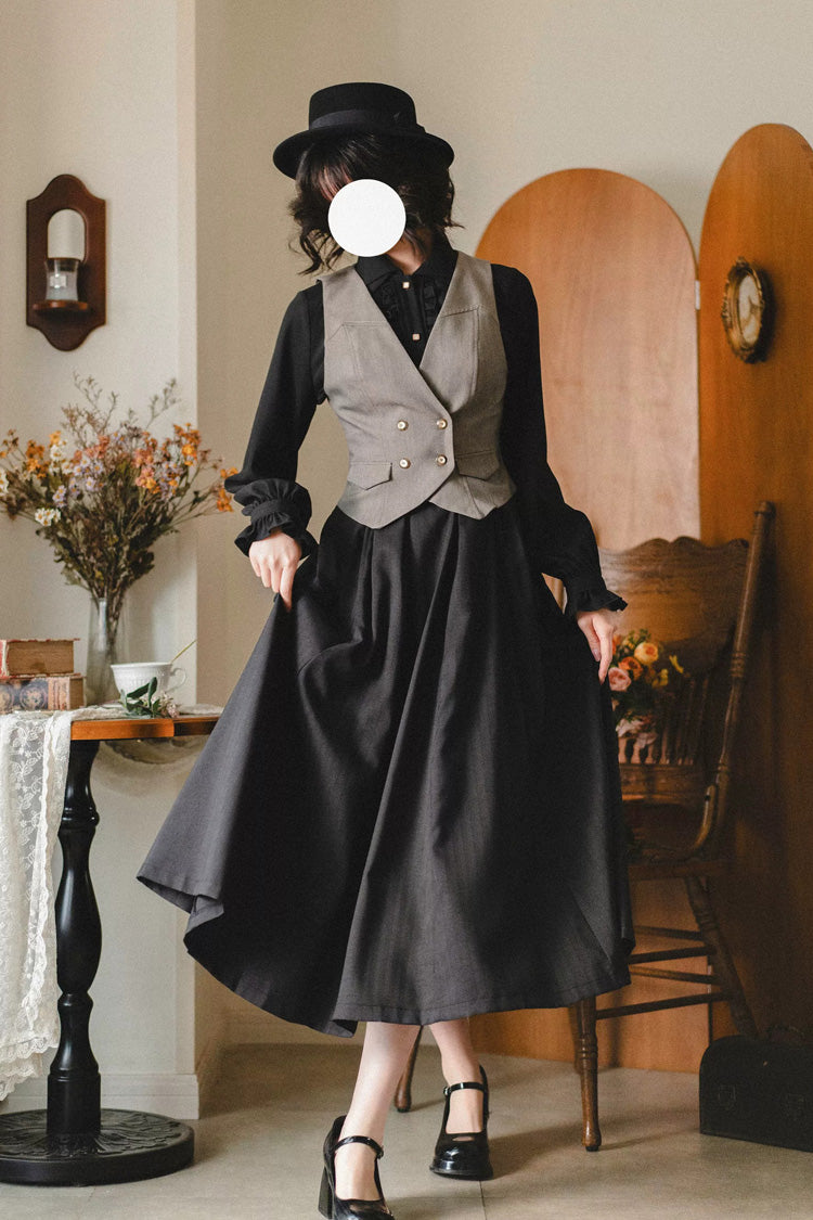 Gothic Lolita Skirt - Basket Of The Forest, 4 Colors, High Waist, Classic Style - additional product view 17