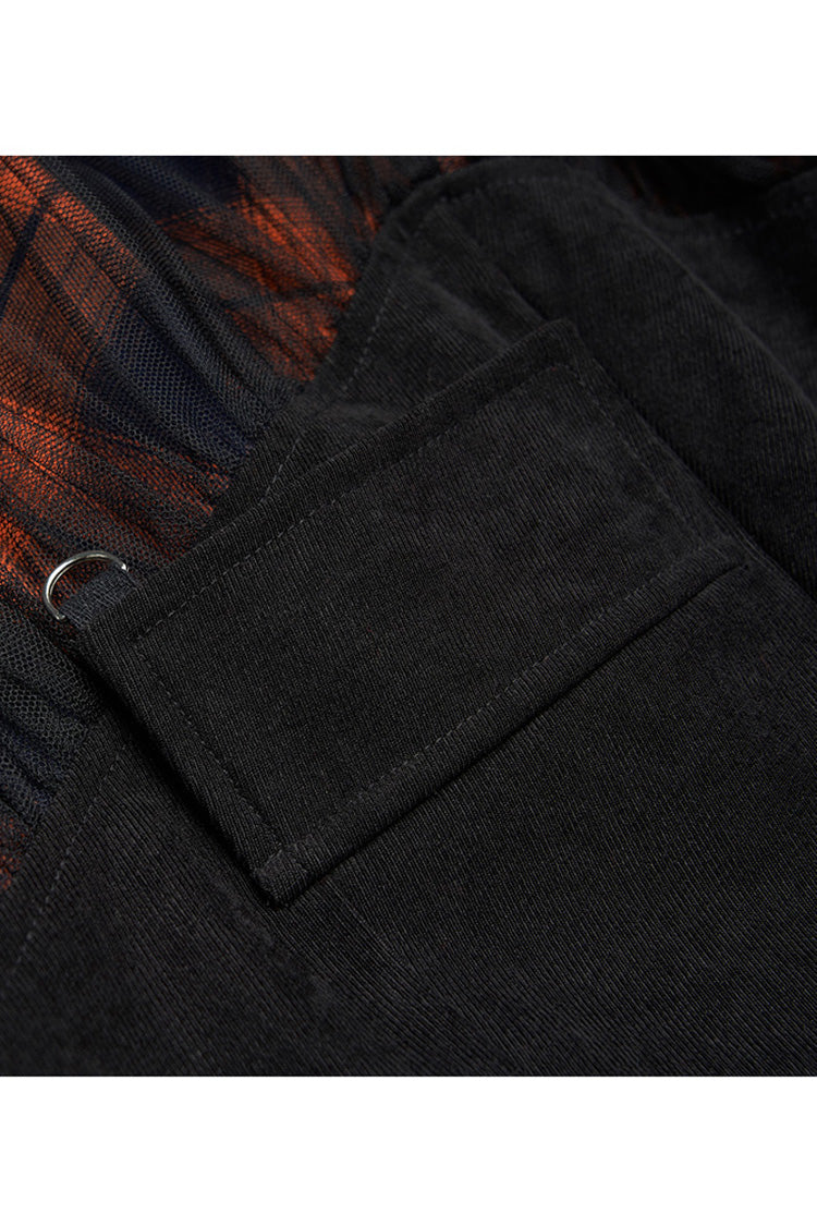Gothic Lolita Skirt - Black/red, 2 Colors, Plaid, Short Length, Buckle Detail - additional product view 8