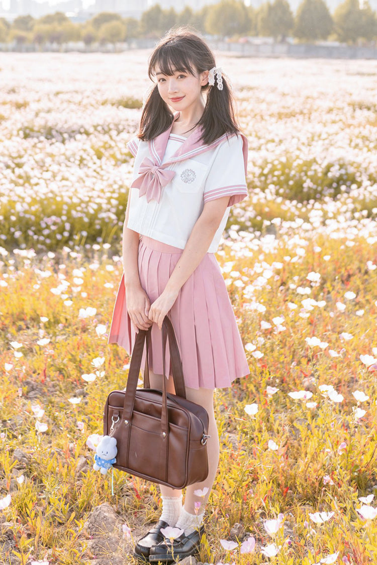 Gothic Lolita Skirt - College Style Japanese School, Pink, Pleated, Sweet Style - additional product view 2