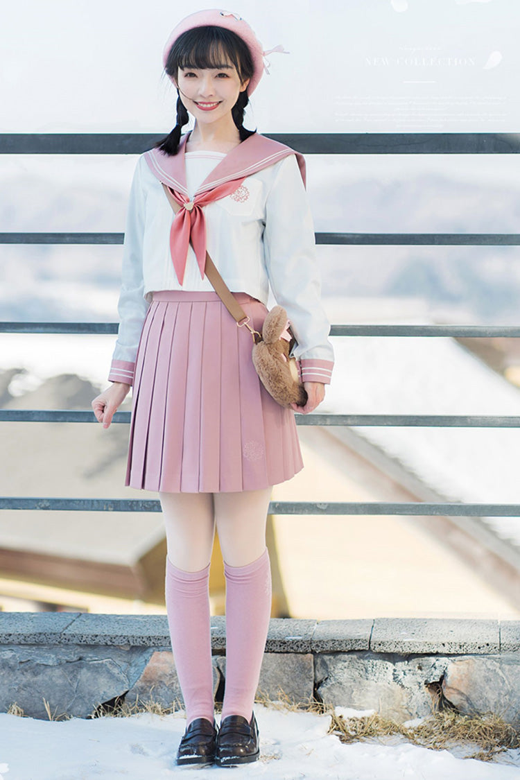 Gothic Lolita Skirt - College Style Japanese School, Pink, Pleated, Sweet Style - additional product view 5