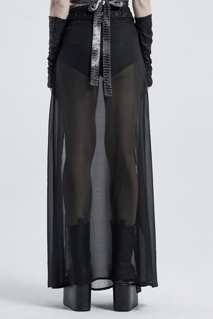 Gothic Lolita Skirt - Fake Two Pieces PU Leather, 2 Colors, Women's Style - additional product view 10