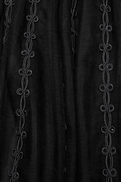 Gothic Lolita Skirt - Floral, Black, Women's Style, Embroidered - additional product view 8
