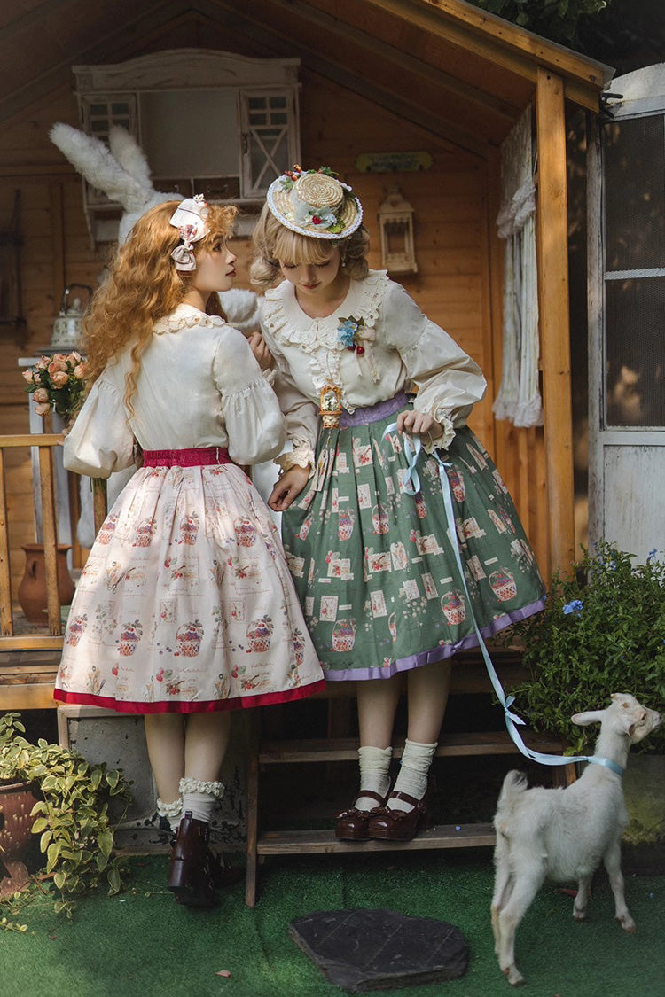 Gothic Lolita Skirt - Forest Illustrated Book, 3 Colors, Sweet Style, Printed - additional product view 4