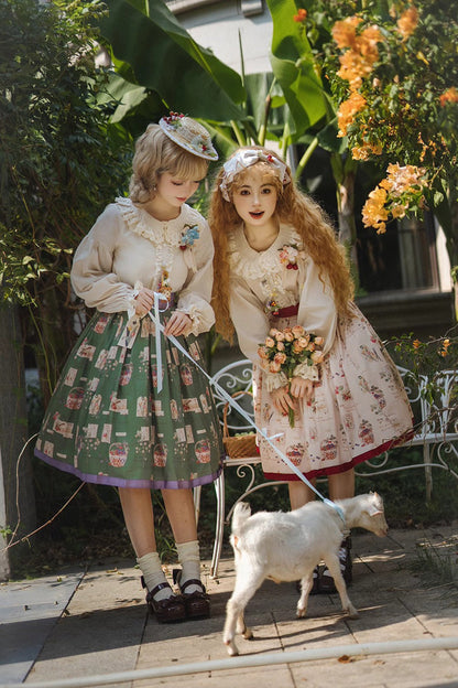 Gothic Lolita Skirt - Forest Illustrated Book, 3 Colors, Sweet Style, Printed - additional product view 8