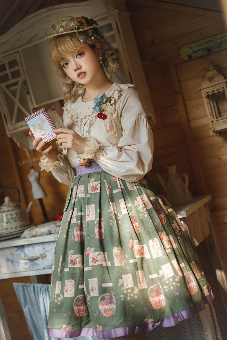 Gothic Lolita Skirt - Forest Illustrated Book, 3 Colors, Sweet Style, Printed - additional product view 9