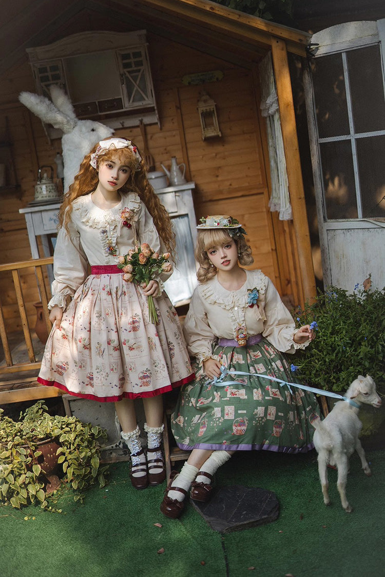 Gothic Lolita Skirt - Forest Illustrated Book, 3 Colors, Sweet Style, Printed - additional product view 13